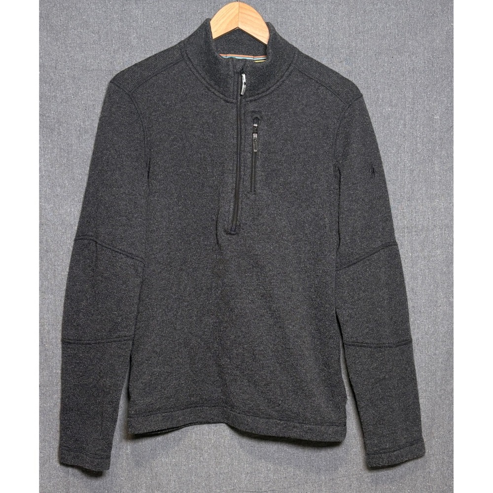 Smartwool Mens Gray Recycled Wool Blend Quarter Zip Pullover Sweater Size M